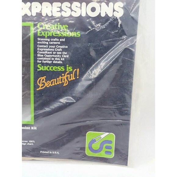 1983 sealed Creative Expressions Needlepoint Tabby On The Terrace 3004 12” X 16” - Picture 5 of 9